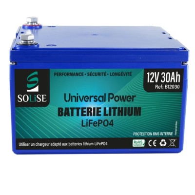 12V 30Ah LiFePO4 lithium battery