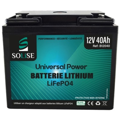 12V 40Ah LiFePO4 lithium battery