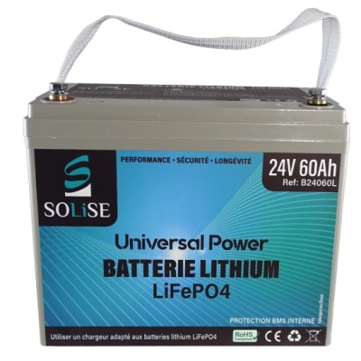 24V 60Ah LiFePO4 lithium battery
