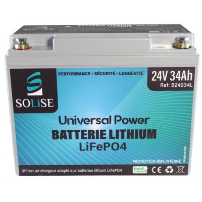 Batterie lithium 24V 34Ah LiFePO4