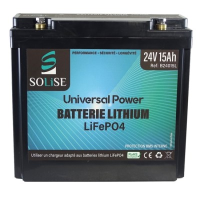 Batterie lithium 24V 15Ah LiFePO4