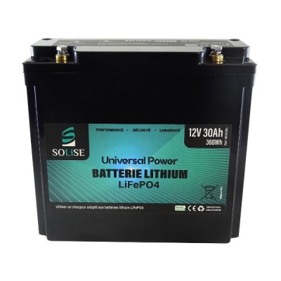 Batterie lithium 12V 30Ah LiFePO4